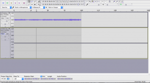 Screenshot of Audacity during the creation of the piece- April 2015