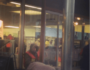 Homeless man on Lincoln High street, 2015
